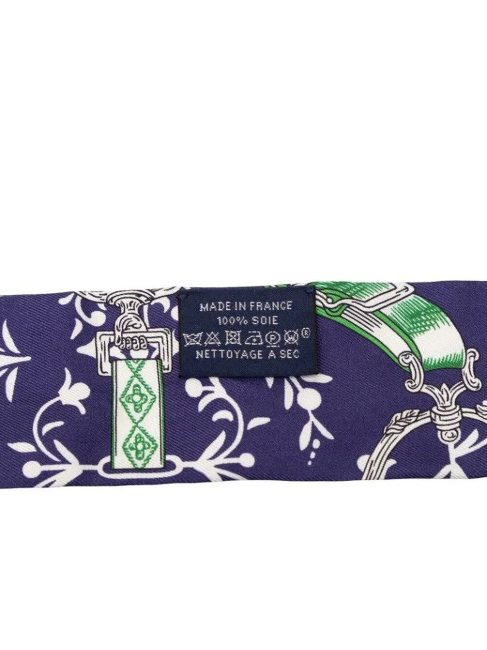 Hermes Twilly Etriers Remix Stirrup Scarf Navy Silk